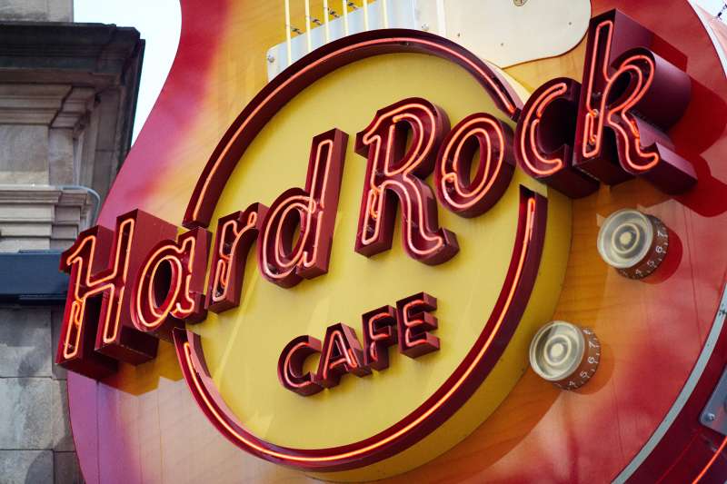 Hard Rock Cafe in the Peachtree district of Downtown Atlanta, April 16, 2015.