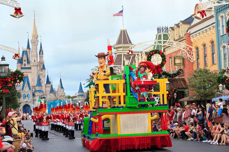 Christmas Parade in Magic Kingdom, Orlando, Florida, 2015