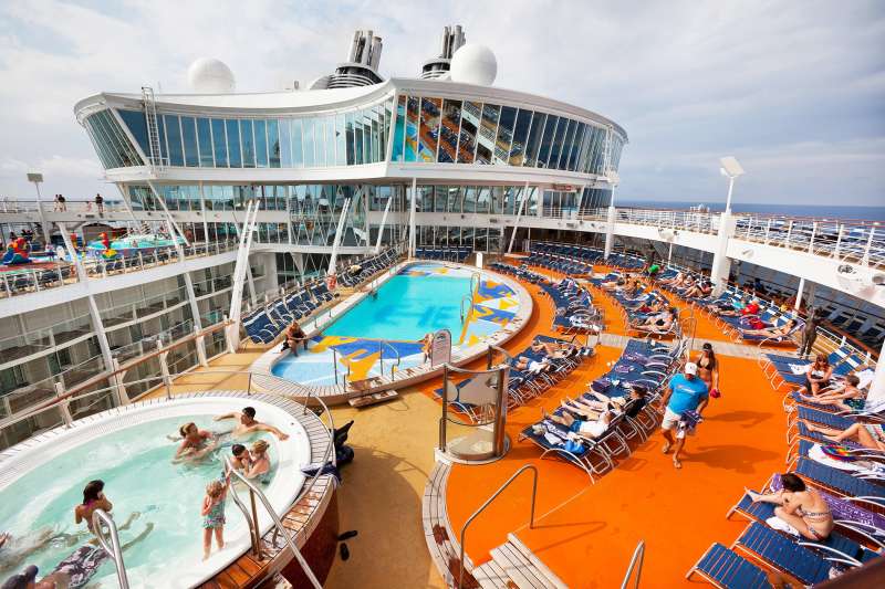Upper decks Royal Caribbean's Allure Seas cruise