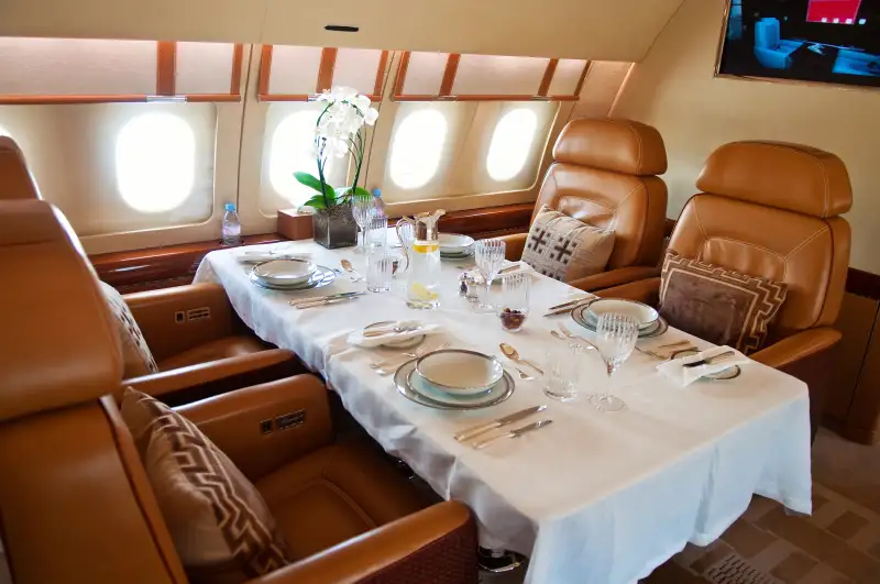 corporate jet interior