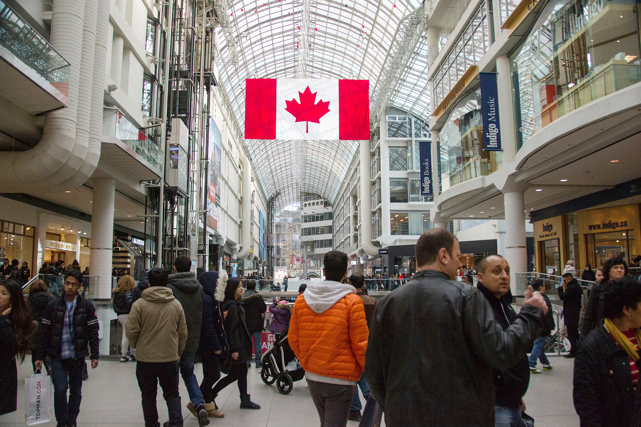 Toronto Eaton Center is shopping centre and office complex in downtown Toronto that provides store directories, special events, February 17, 2014.