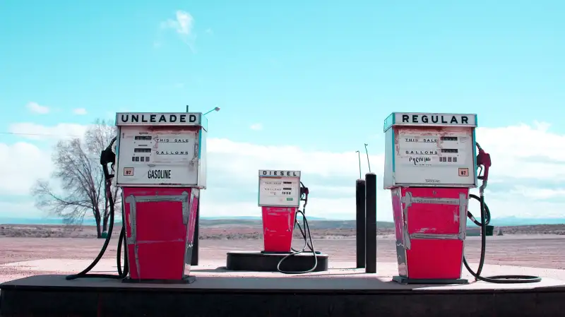 vintage gas station