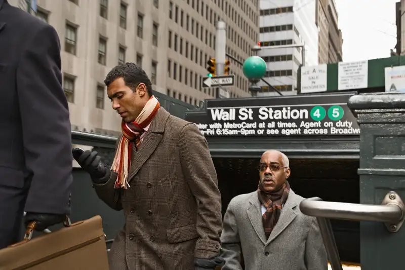 commuters at Wall Street Station