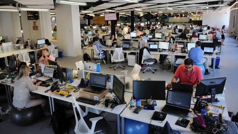Around 600, mostly young employees in their 20s, fill the office spaces at several Washington D.C. locations of livingsocial, a young company that planted its headquarters in the nation's capital, July 27, 2011.