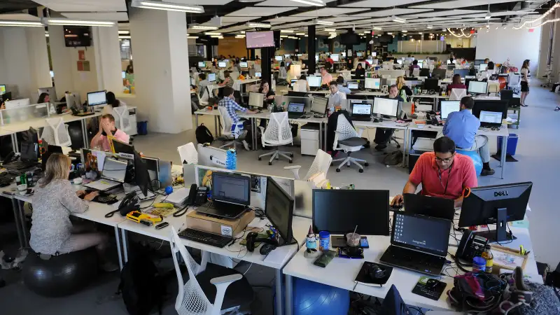 Around 600, mostly young employees in their 20s, fill the office spaces at several Washington D.C. locations of livingsocial, a young company that planted its headquarters in the nation's capital, July 27, 2011.