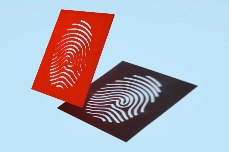 stencil finger print casting shadow