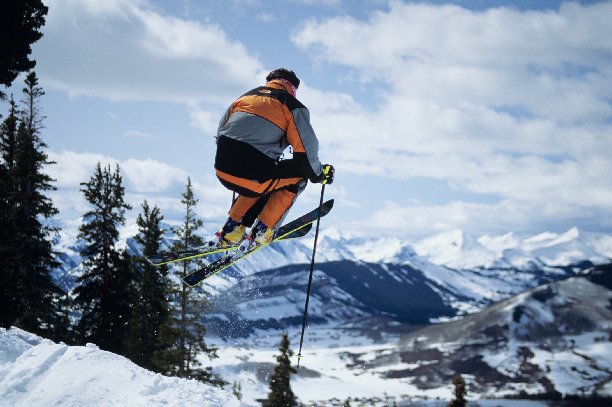 Skier in mid-air, Crested Butte, Colorado