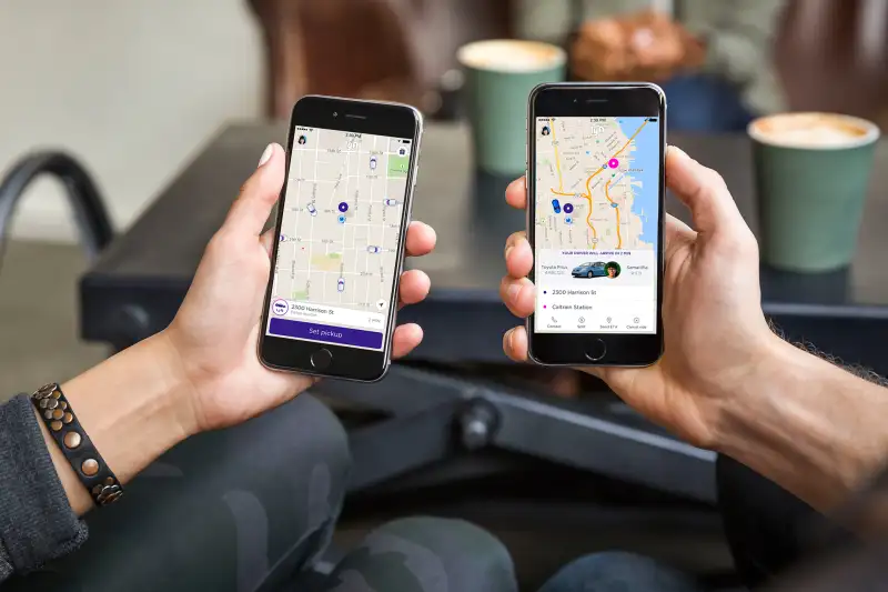 lyft app on phones