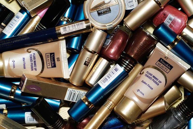 piles of makeup