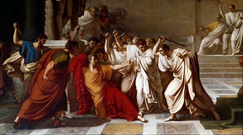 The death of Caesar, detail