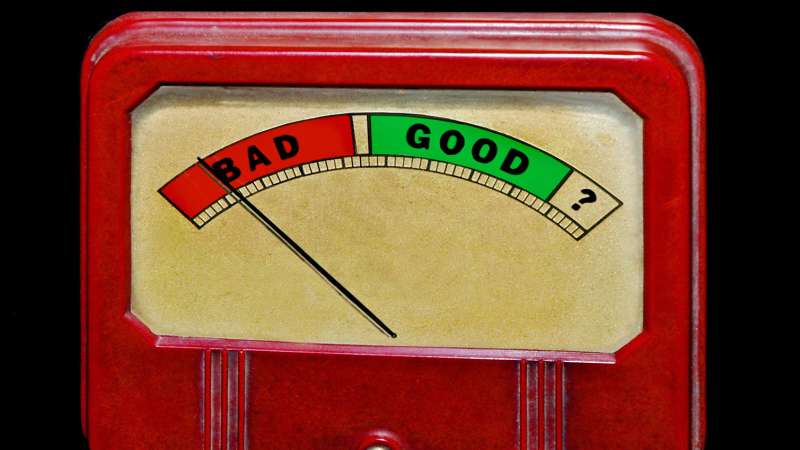meter measuring bad and good