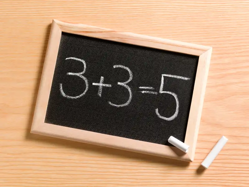 mathematics mistake on chalkboard