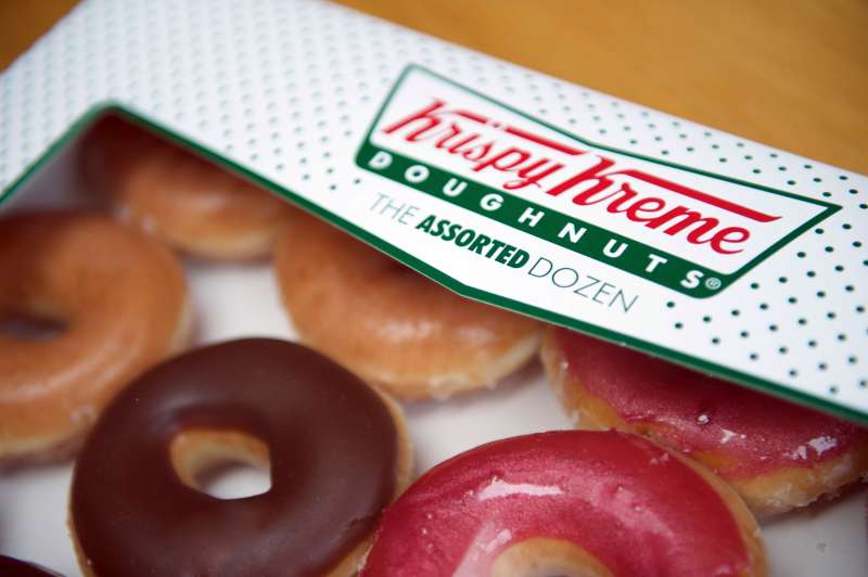 box of Krispy Kreme donuts