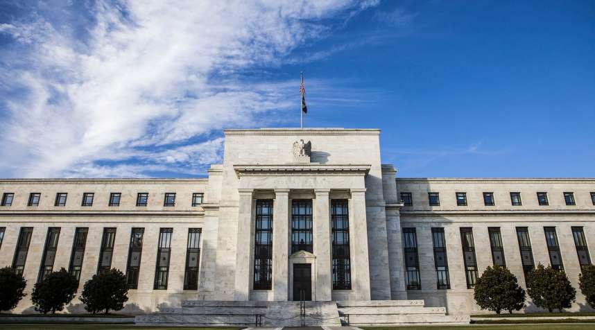 A general view of the Federal Reserve Building in Washington, United States on October 27, 2014.