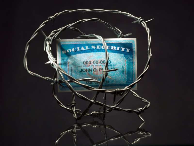 barbed wire around SS card