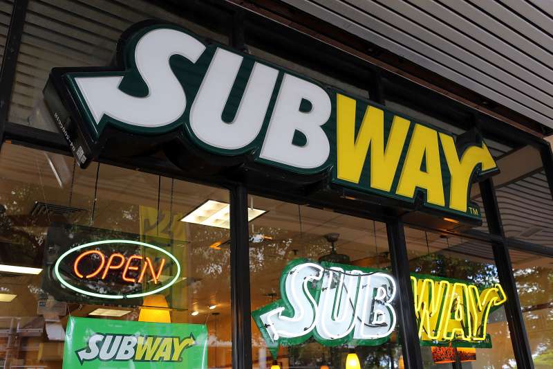 A Subway restaurant is seen on October 21, 2015 in Miami, Florida.