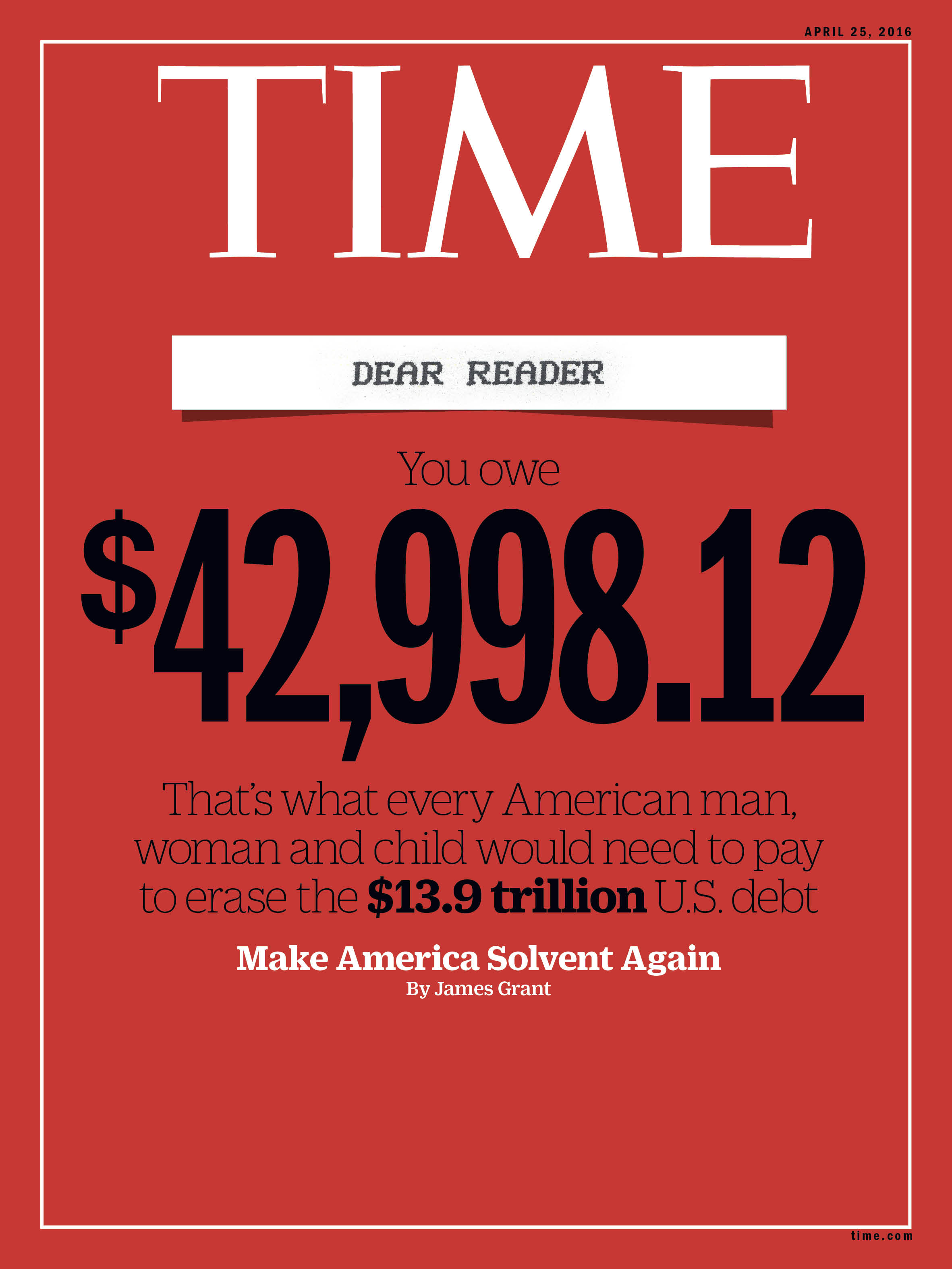 Debt Cover Time Magazine Cover