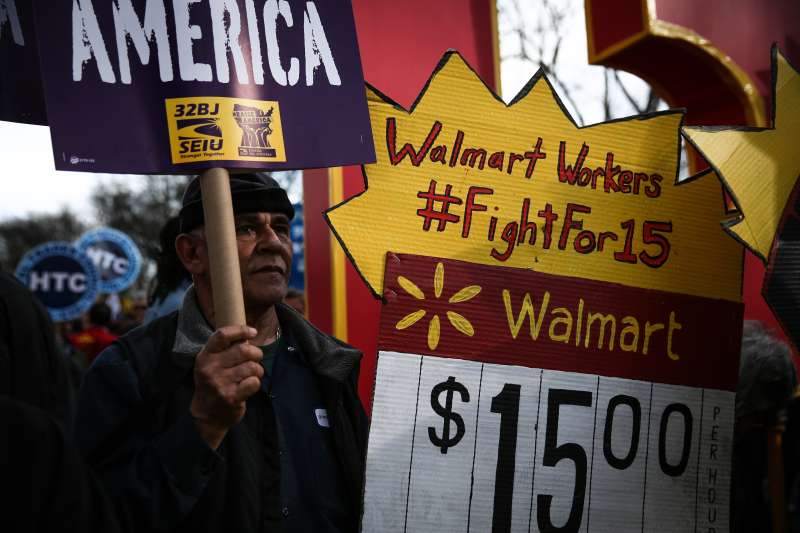'Fight For $15' protest in New York