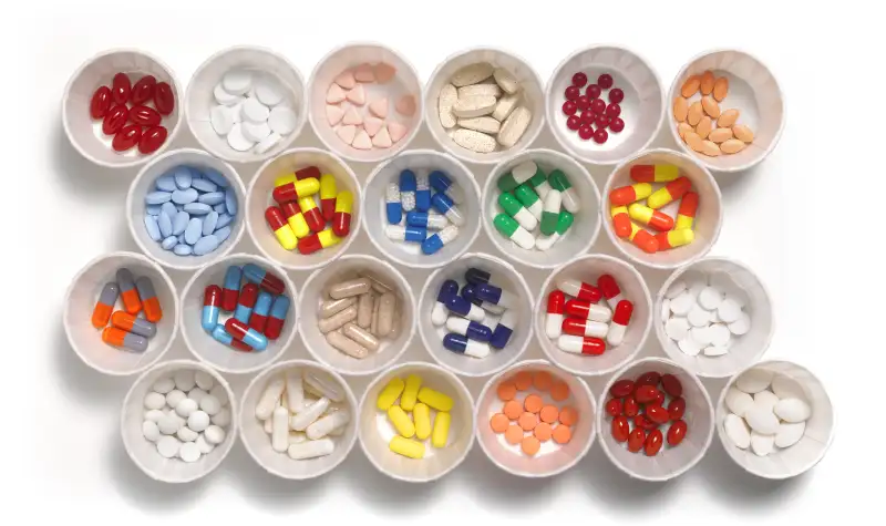 Close-up of prescription drugs
