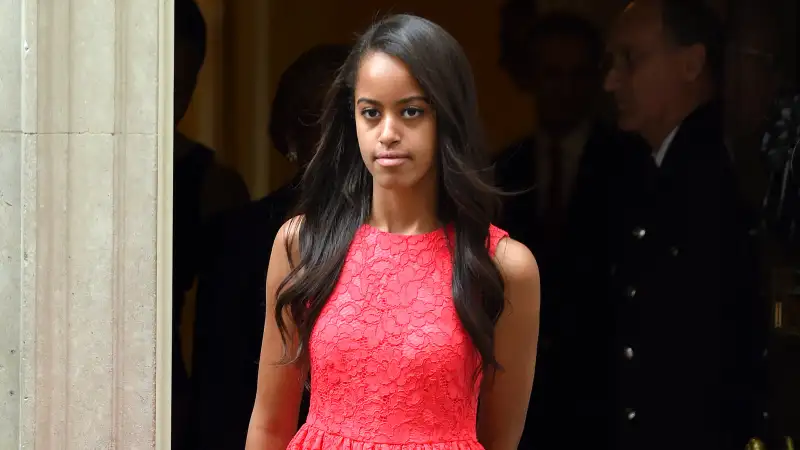 Malia Obama departs after her visit of 10 Downing Street on June 16, 2015 in London, England.