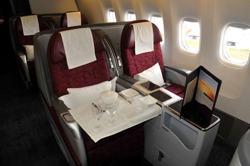 Qatar Airlines, 1st class seats on Boeing 777, September 2010.