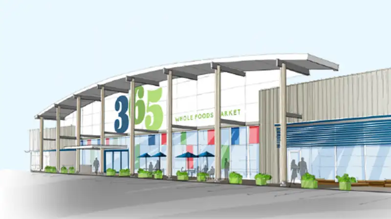 Rendering of 365 by Whole Foods Market, Silver Lake, California, Opening May 25, 2016