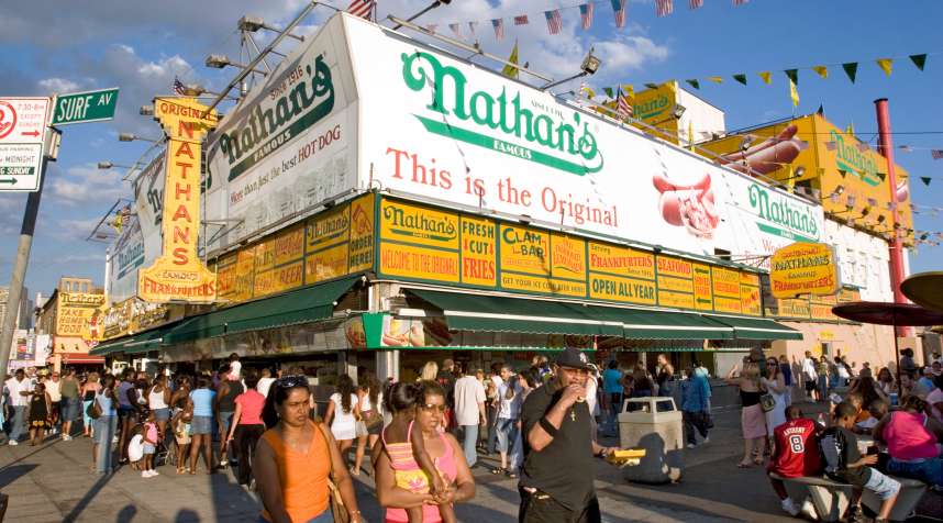 The original Nathan's location in Coney Island.