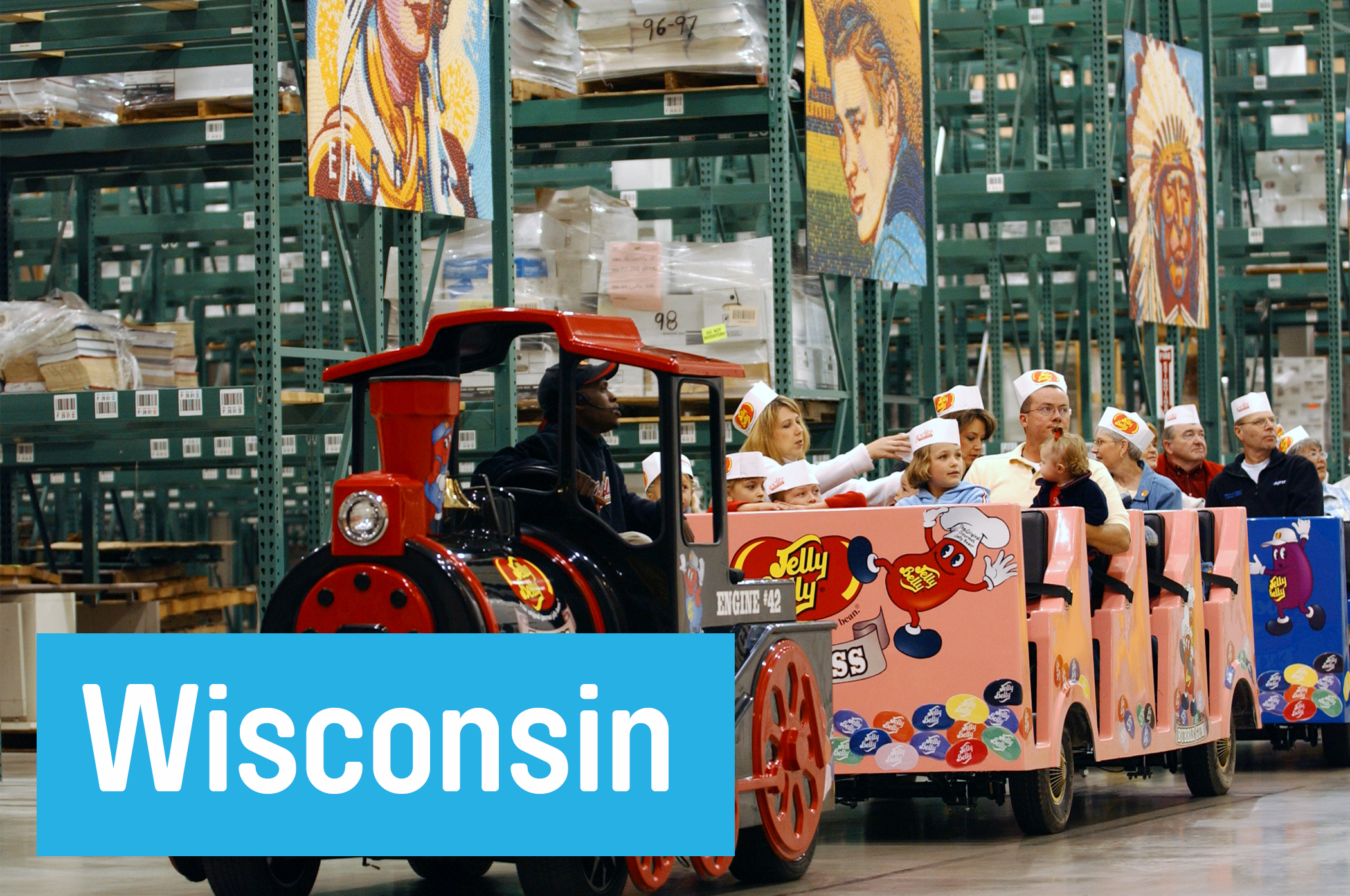 Take a sweet “train” ride through the Pleasant Prairie warehouse of Jelly Belly, where the <a href="http://www.jellybelly.com/wisconsin-warehouse" target="_blank">30-minute tour</a> includes a bag of the candy.