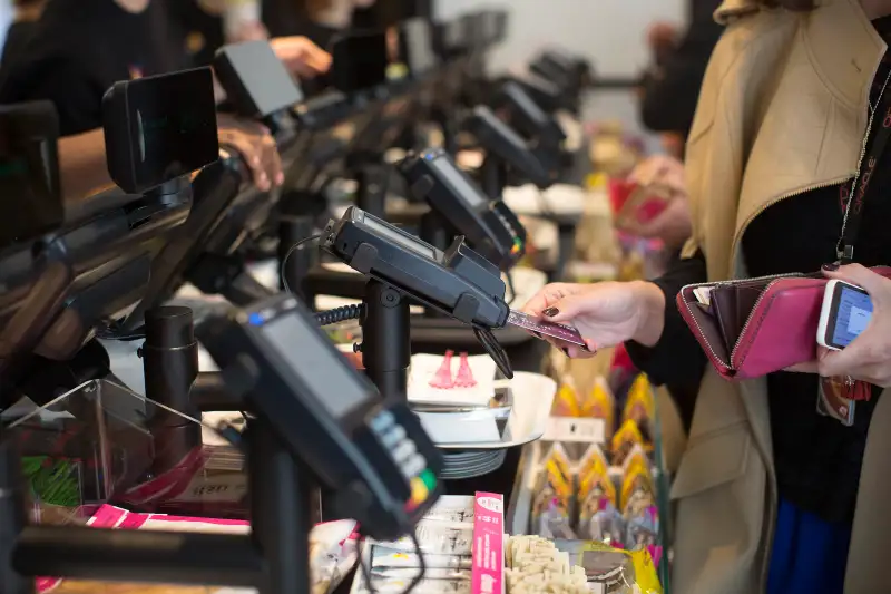 Customers Pay With Contactless Cards