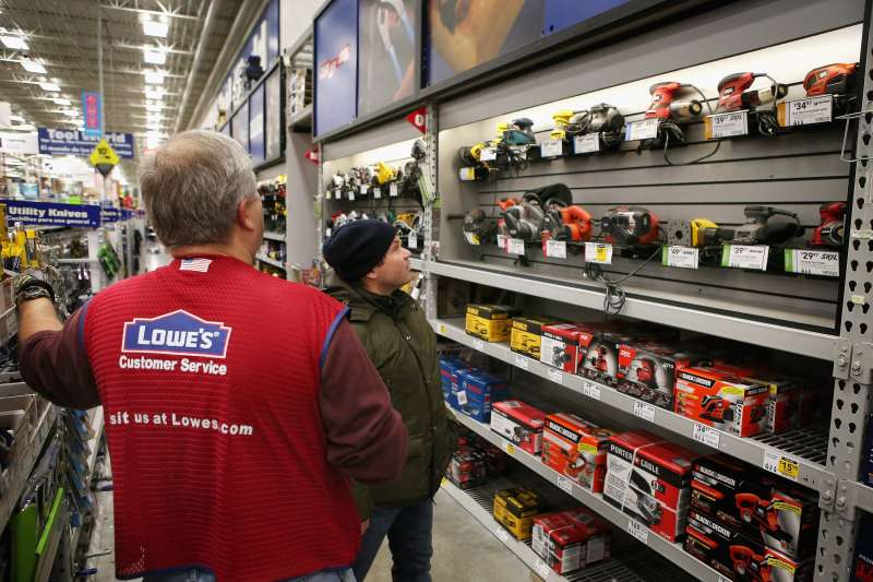 Inside a Lowe's home improvement store in Chicago, Illinois on Jan. 24, 2013.