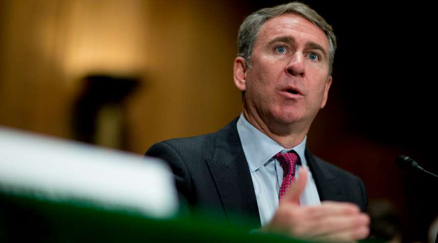 Kenneth Griffin, founder and chief executive officer of Citadel LLC, speaks during a Senate Banking Committee hearing in Washington, D.C., U.S., on Tuesday, July 8, 2014.
