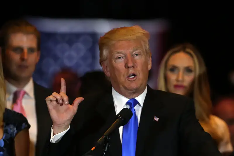 GOP Presidential Candidate Donald Trump Holds Indiana Primary Night Gathering In New York