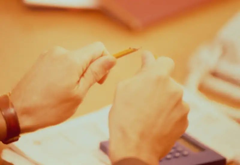 Man Breaking Pencil