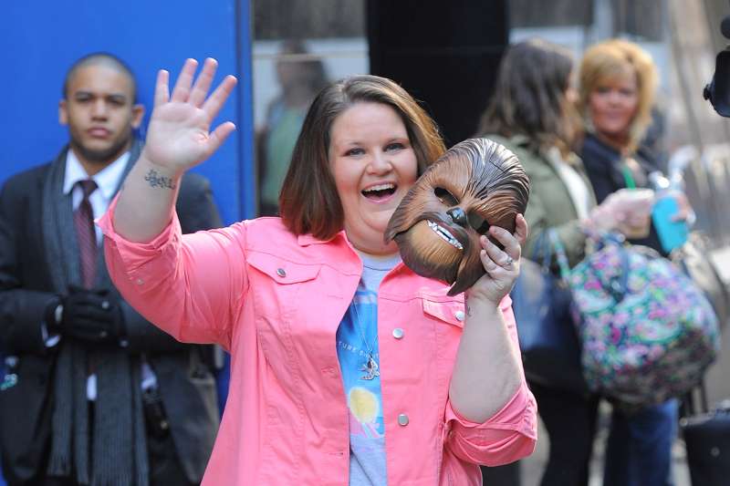 Candace Payne the woman behind the megaviral Chewbacca Video does Good Morning America on May 23, 2016 in New York, NY.