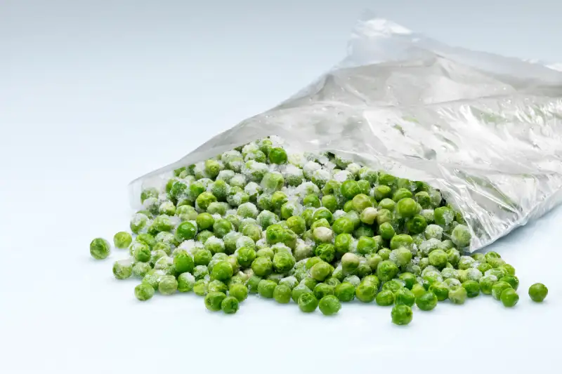 bag of frozen peas