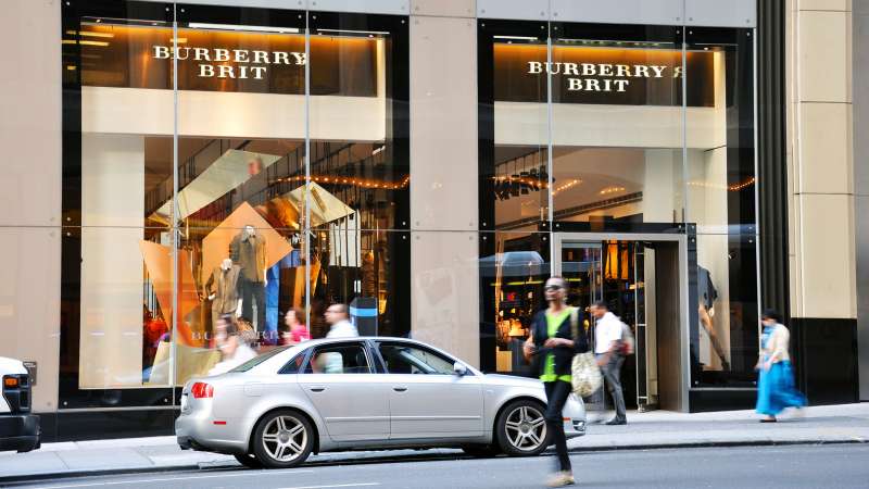 Burberry designer fashion store, New York