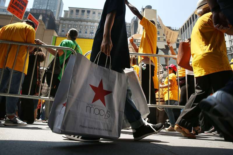 Macy's Workers Protest Retailer's Cost-Cutting Measures At NYC Flagship Store