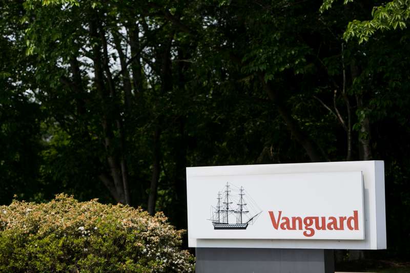 A logo sign outside of the headquarters of the investment management company, The Vanguard Group in Malvern, Pennsylvania on May 24, 2015.
