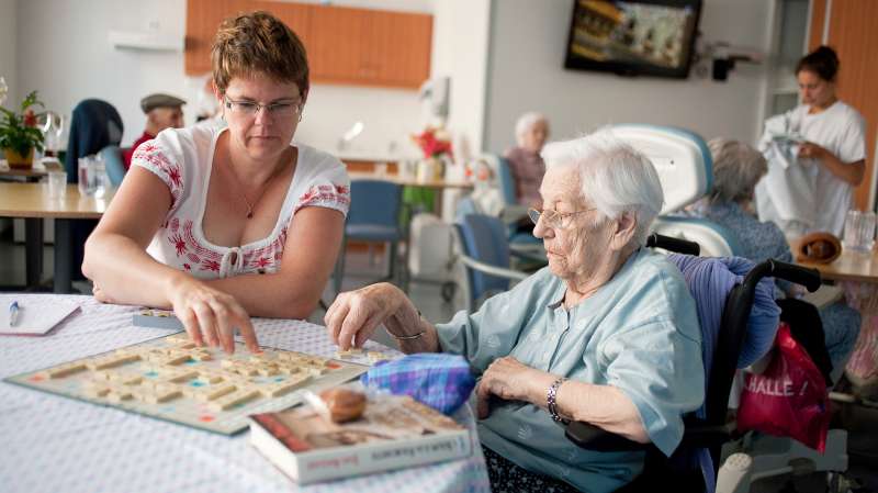 senior in nursing home