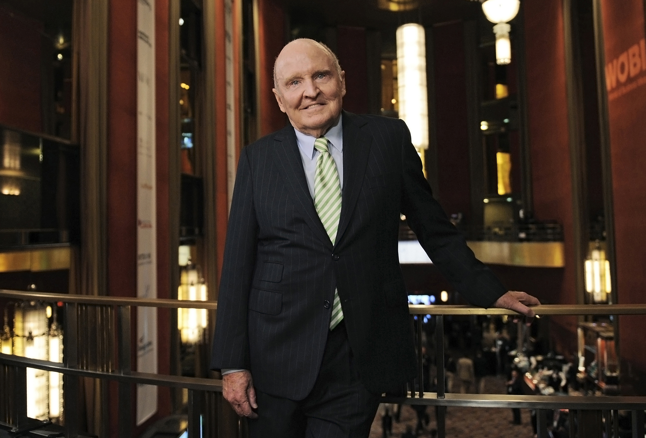 Jack Welch, former chief executive officer of General Electric Co., stands for a photograph at the World Business Forum in New York, on Oct. 2, 2013.