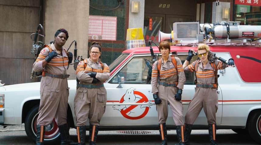 The stars of the new  Ghostbusters  movie.