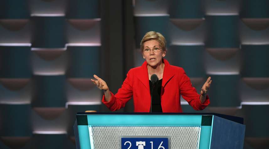 Sen. Elizabeth Warren (D-Mass.), at  the Democratic National Convention Monday night, decrying income inequality.