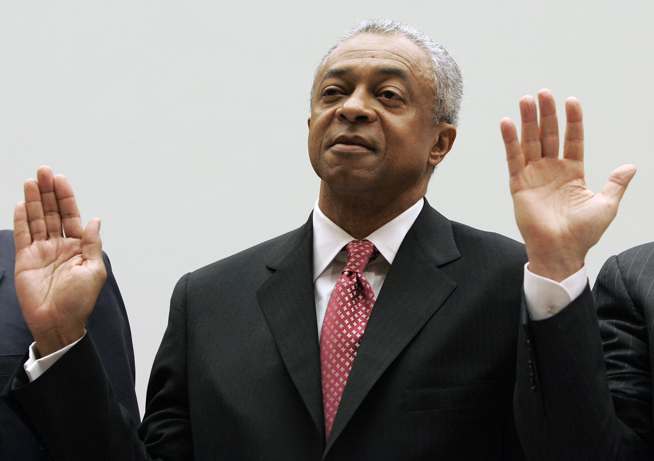 E. Stanley O'Neal, former Chairman and CEO of Merrill Lynch, is sworn in before the House Oversight and Government Reform Committee hearing on Capitol Hill in Washington, March 7, 2008 in Washington. The committee is examining the compensation and retirement packages granted to the CEOs of corporations deeply involved in the current mortgage crisis.