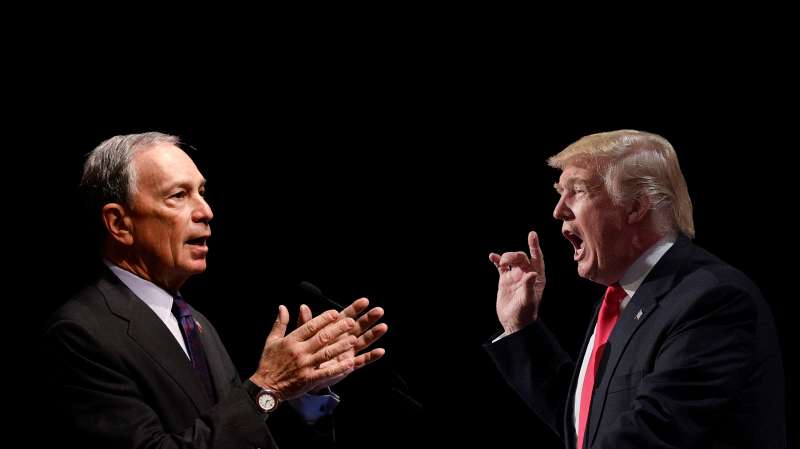 Michael Bloomberg facing off against Donald Trump