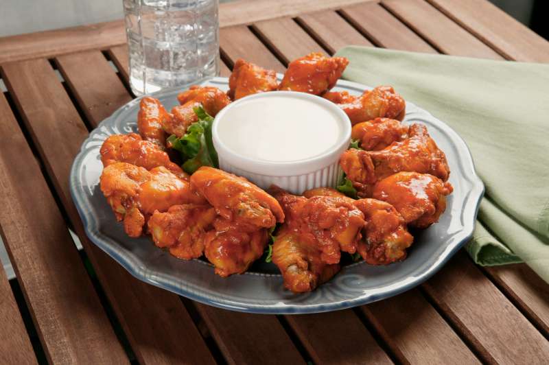 Platter of Buffalo Wings with Dipping Sauce
