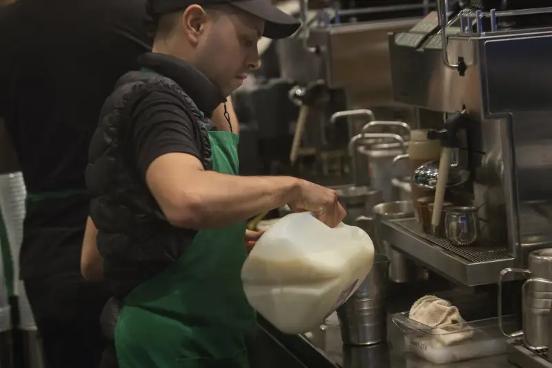 Inside A Starbucks Corp. Location Ahead Of Earnings Figures