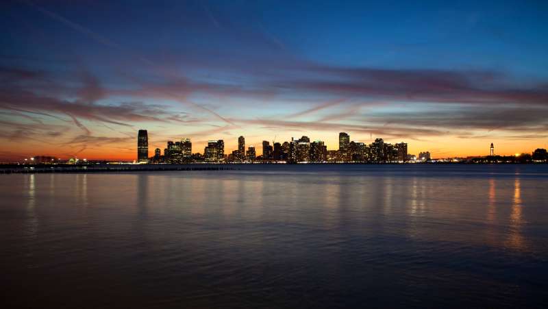 Sunset on Jersey city