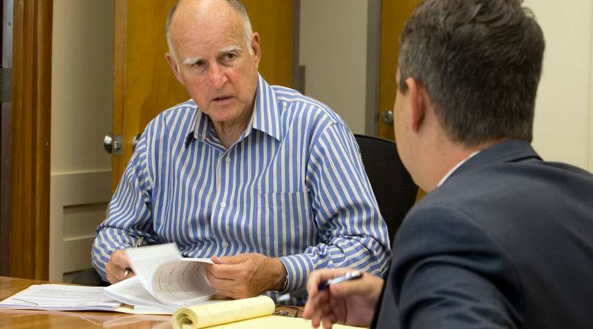 The California Secure Choice plan is expected to be signed into law by Gov. Jerry Brown, at left in his office.