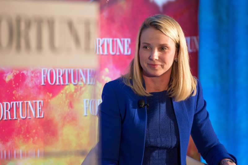 President and CEO of Yahoo Marissa Mayer attends Fortune Magazines 2015 Most Powerful Women Evening With NYC at Time Warner Center in New York City on May 18, 2015.