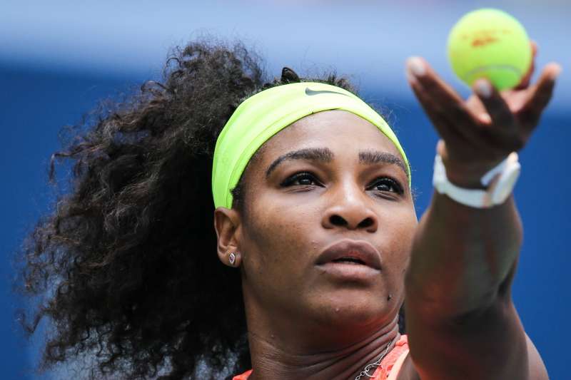 Serena Williams competes in the 2015 U.S. Open tournament.